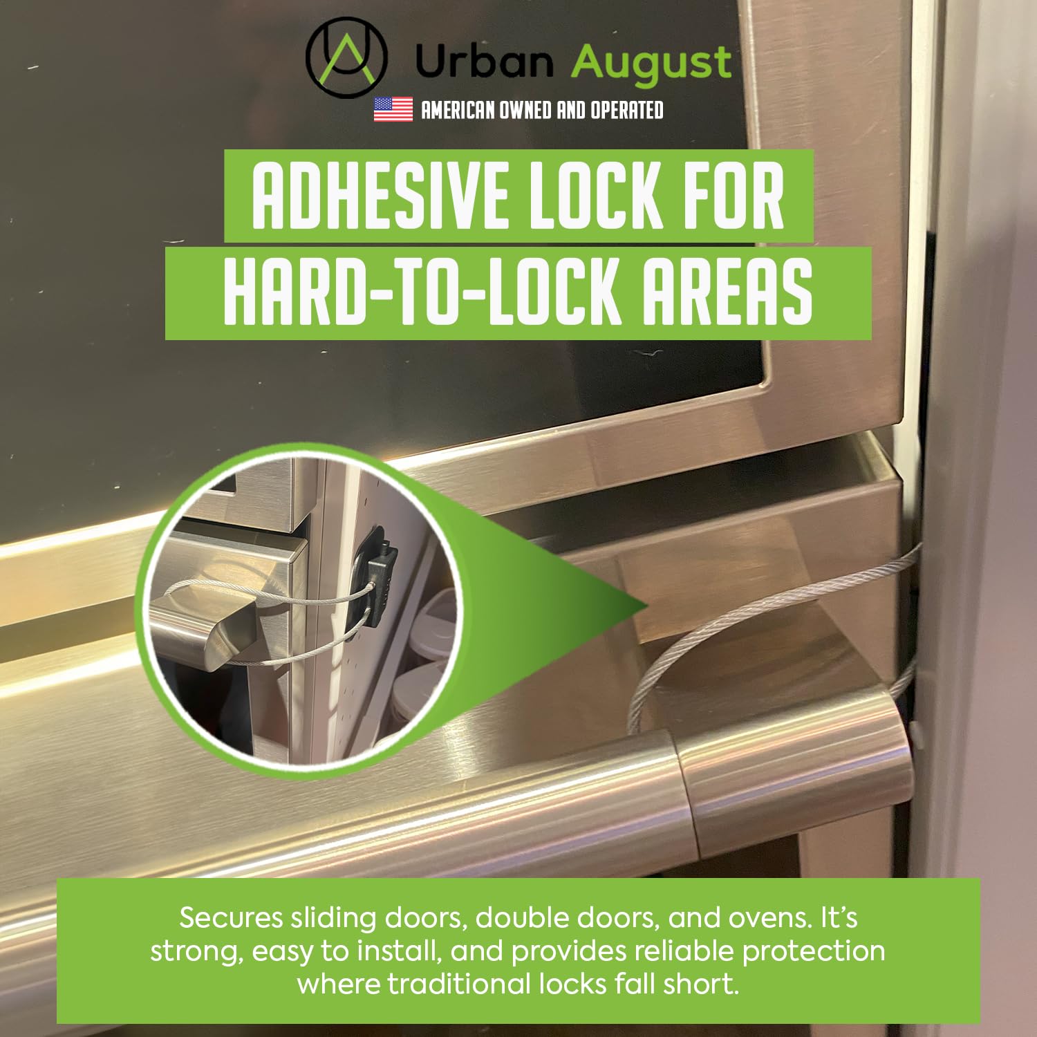 Child Proof Refrigerator Lock โ Cabinet Child Lock, Safety Locks for Toddlers, 2 Pack
