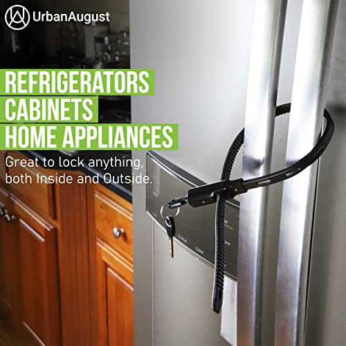 Urban August Original Fridge Lock: Multi - Functional Cable Keyed Lock, for  French-Door Refrigerators and Cabinets (Regular White, 6 Pack Keyed Alike)  - Yahoo Shopping